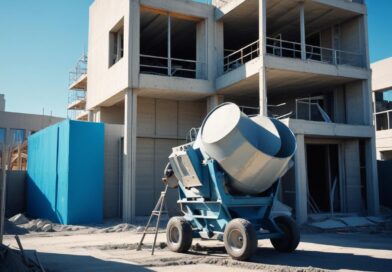 Betoneira prática: misture concreto sem esforço para sua obra residencial.